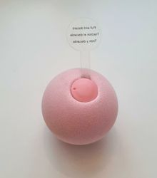 Interaktiv talande boll med fågelkvitter - För katten, slät rosa boll