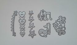 Scrapbooking, 6 st dies, cutting dies (blandade)