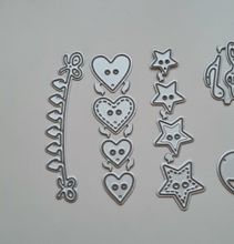 Scrapbooking, 6 st dies, cutting dies (blandade)