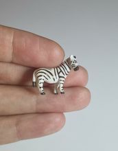 Kylskåpsmagnet Zebra, miniatyr, minidjur med magnet