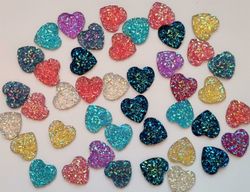 30 st Hjärtan, Flatbacks för dekoration och scrapbooking