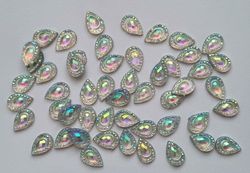 30 st flatbacks / peacock eyes / droppar för dekoration och scrapbooking
