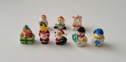 Handmålade miniatyrer / figuriner för jul, dockskåpet, tittskåp mm