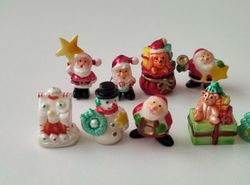 Handmålade miniatyrer / figuriner för jul, dockskåpet, tittskåp mm
