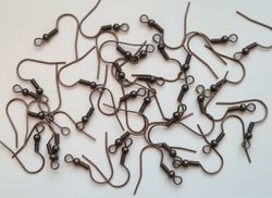 20 st örhängeskrokar i rostfritt stål (12 x 20 mm) - Kopparfärgade