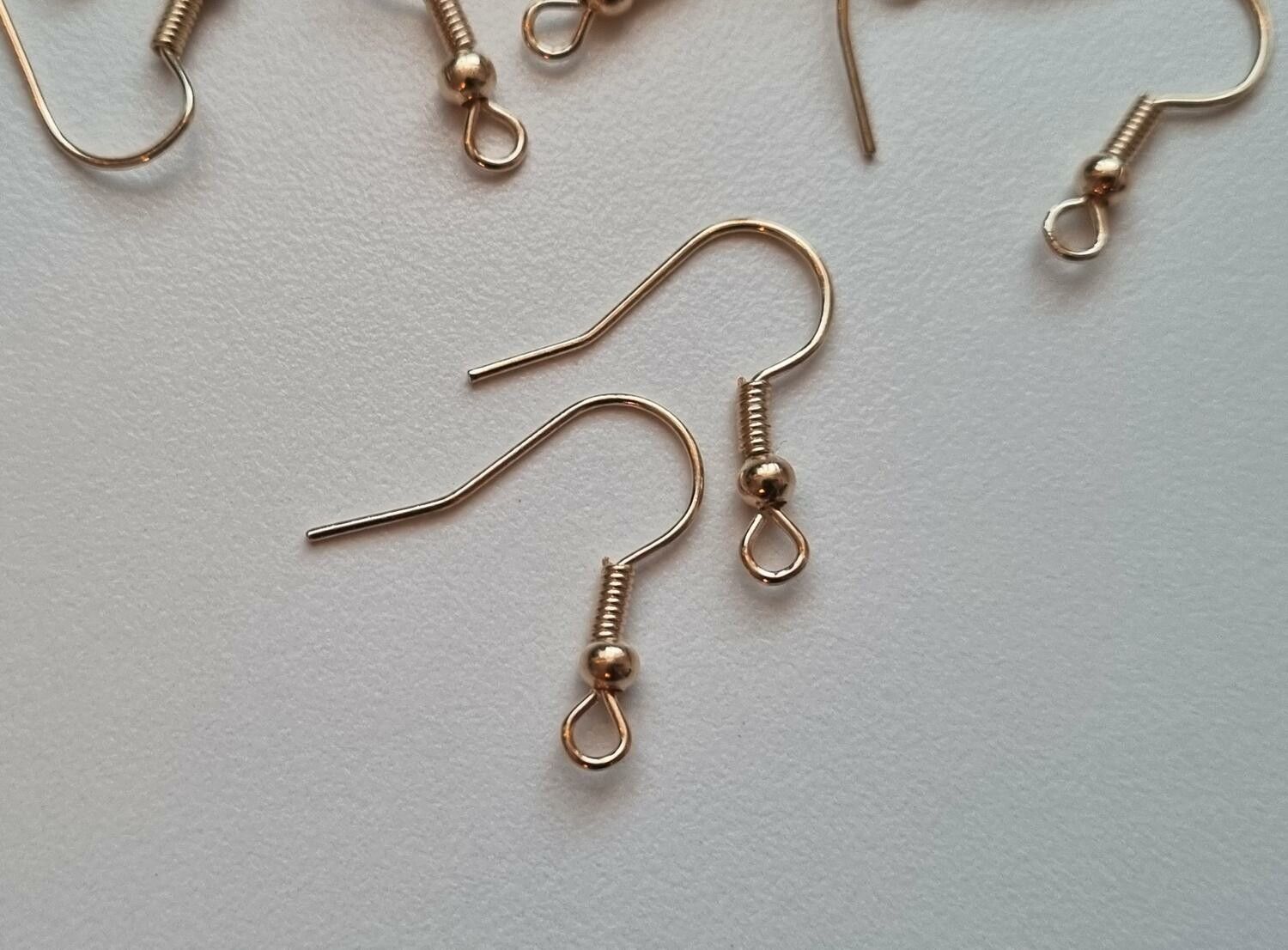 20 st örhängeskrokar i rostfritt stål (12 x 20 mm) - KC Gold