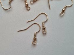 20 st örhängeskrokar i rostfritt stål (12 x 20 mm) - KC Gold
