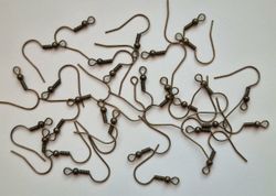 20 st örhängeskrokar i rostfritt stål (12 x 20 mm) - Bronsfärgade