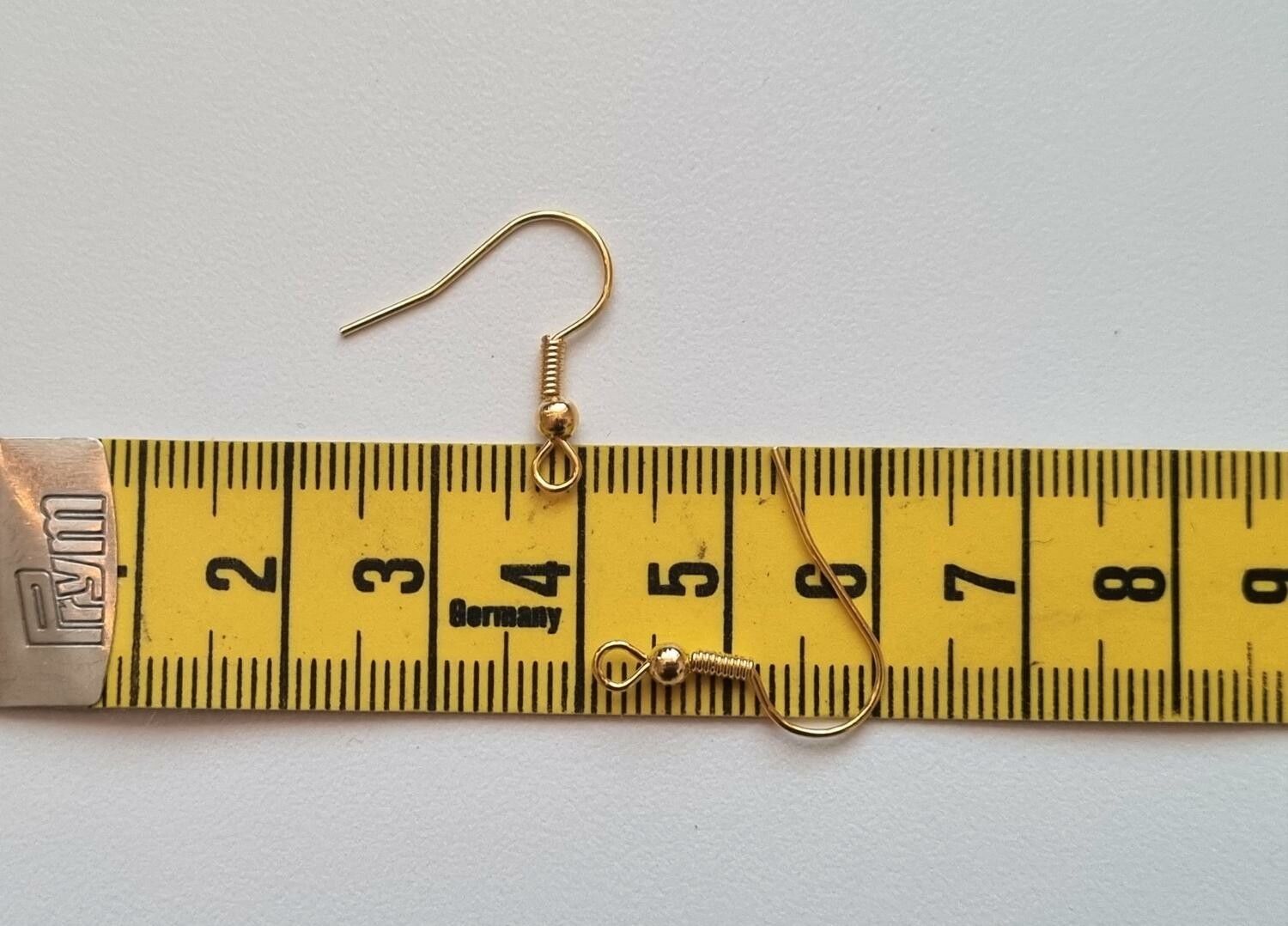 20 st örhängeskrokar i rostfritt stål (12 x 20 mm) - Guldfärgade