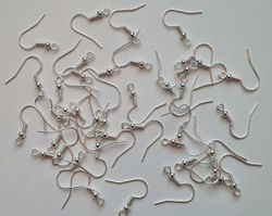 20 st örhängeskrokar i rostfritt stål (12 x 20 mm) - Silverfärgade