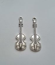 2 st miniatyrer berlocker - Fiol / violin
