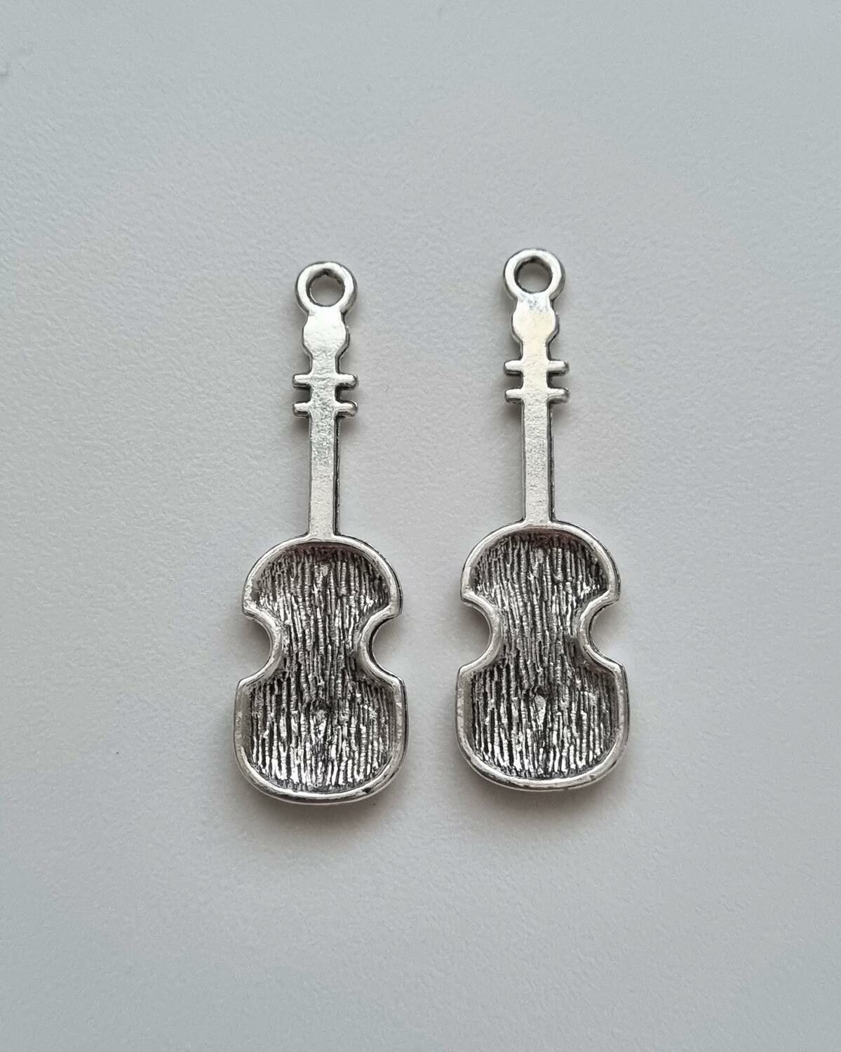 2 st miniatyrer berlocker - Fiol / violin