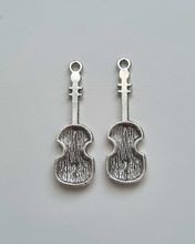 2 st miniatyrer berlocker - Fiol / violin