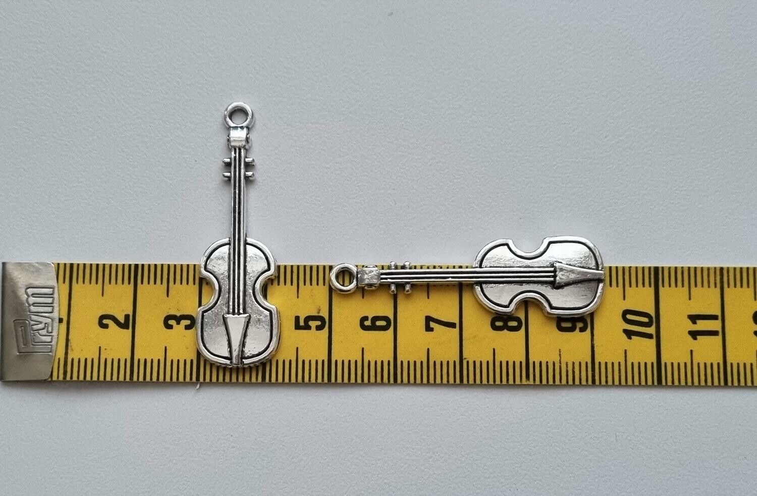 2 st miniatyrer berlocker - Fiol / violin