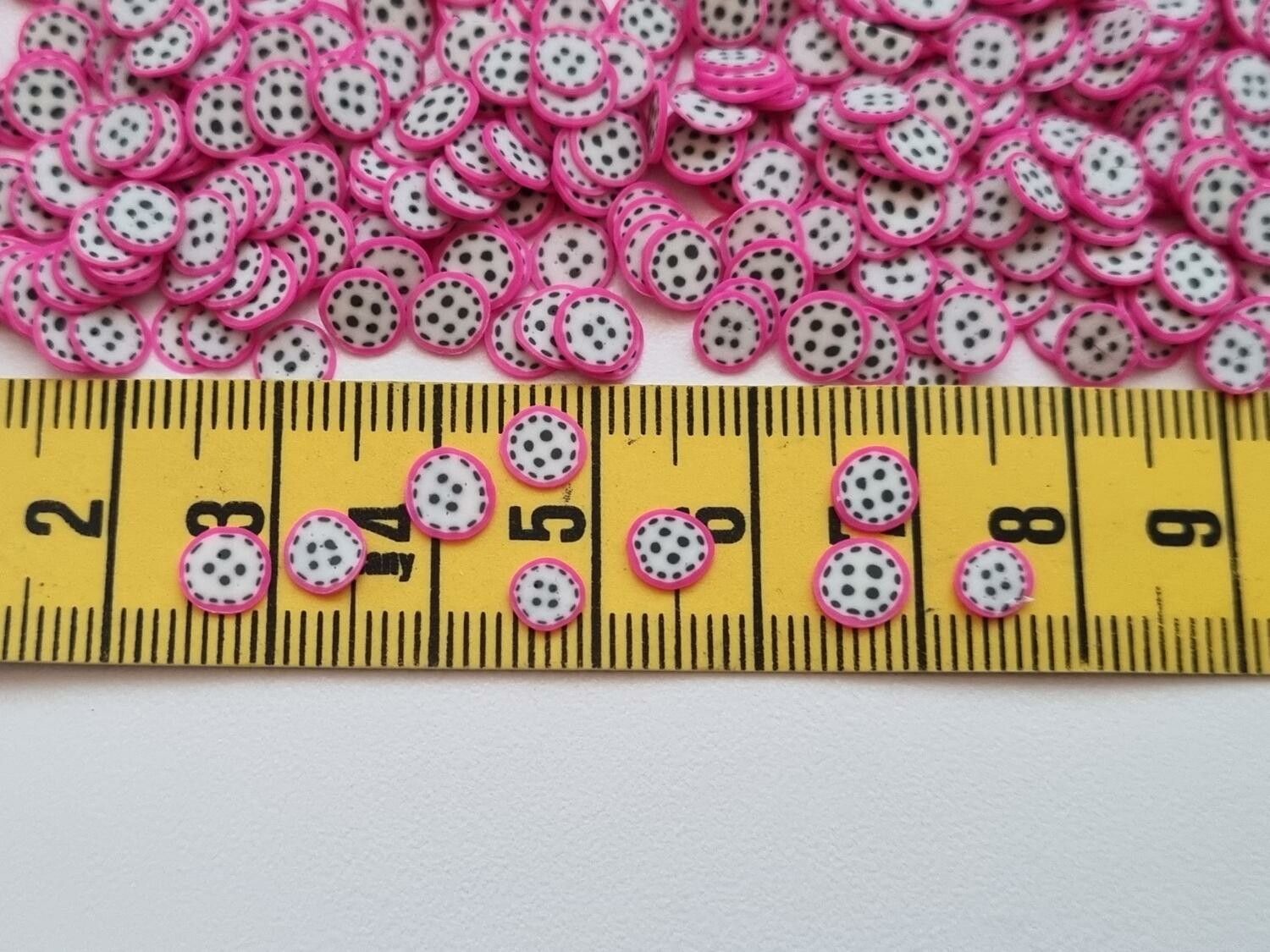 1000 st små frukter (drakfrukt) av mjuk lera, polymerlera för scrapbooking