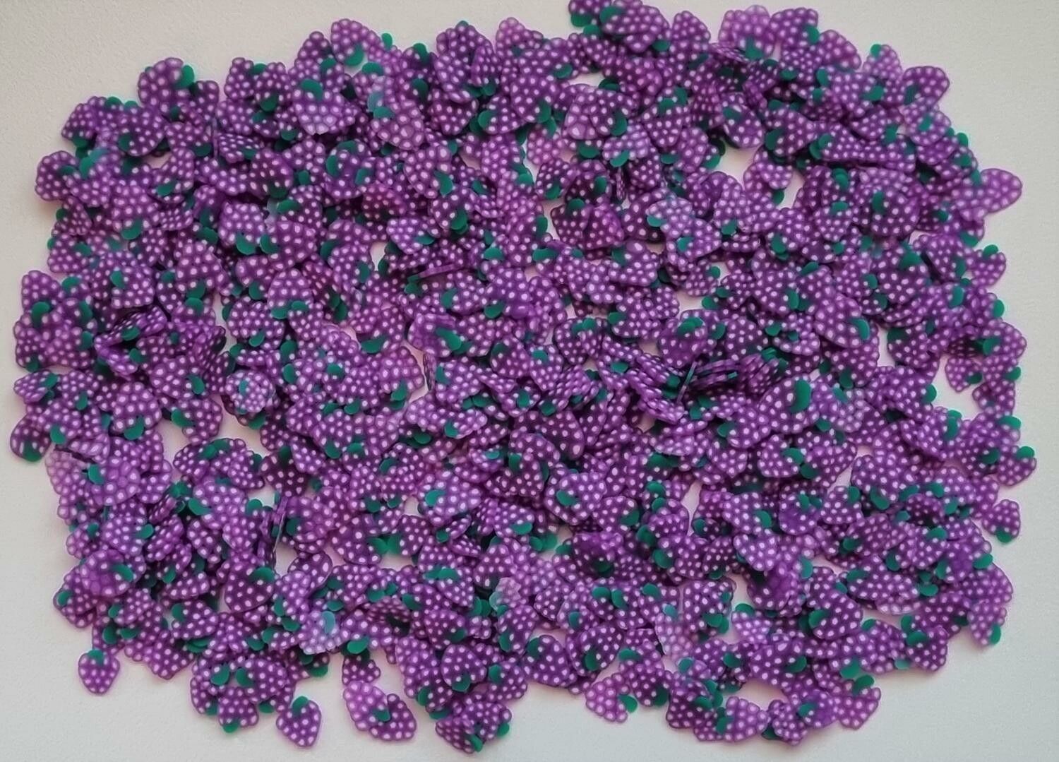 1000 st små frukter (Vindruvor) av mjuk lera, polymerlera för scrapbooking