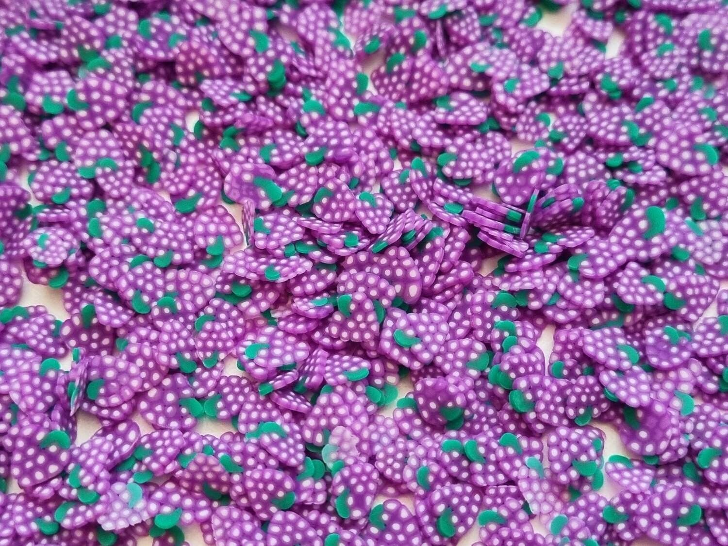 1000 st små frukter (Vindruvor) av mjuk lera, polymerlera för scrapbooking