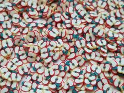 1000 st små frukter (Äpple) av mjuk lera, polymerlera för scrapbooking