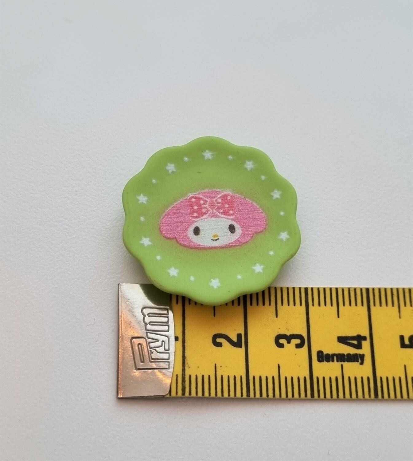 1 st fat / tallrik. Miniatyr för dockskåp, tittskåp (grön)