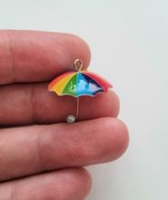1 st berlock, charm, hänge, miniatyr - Paraply i fina färger