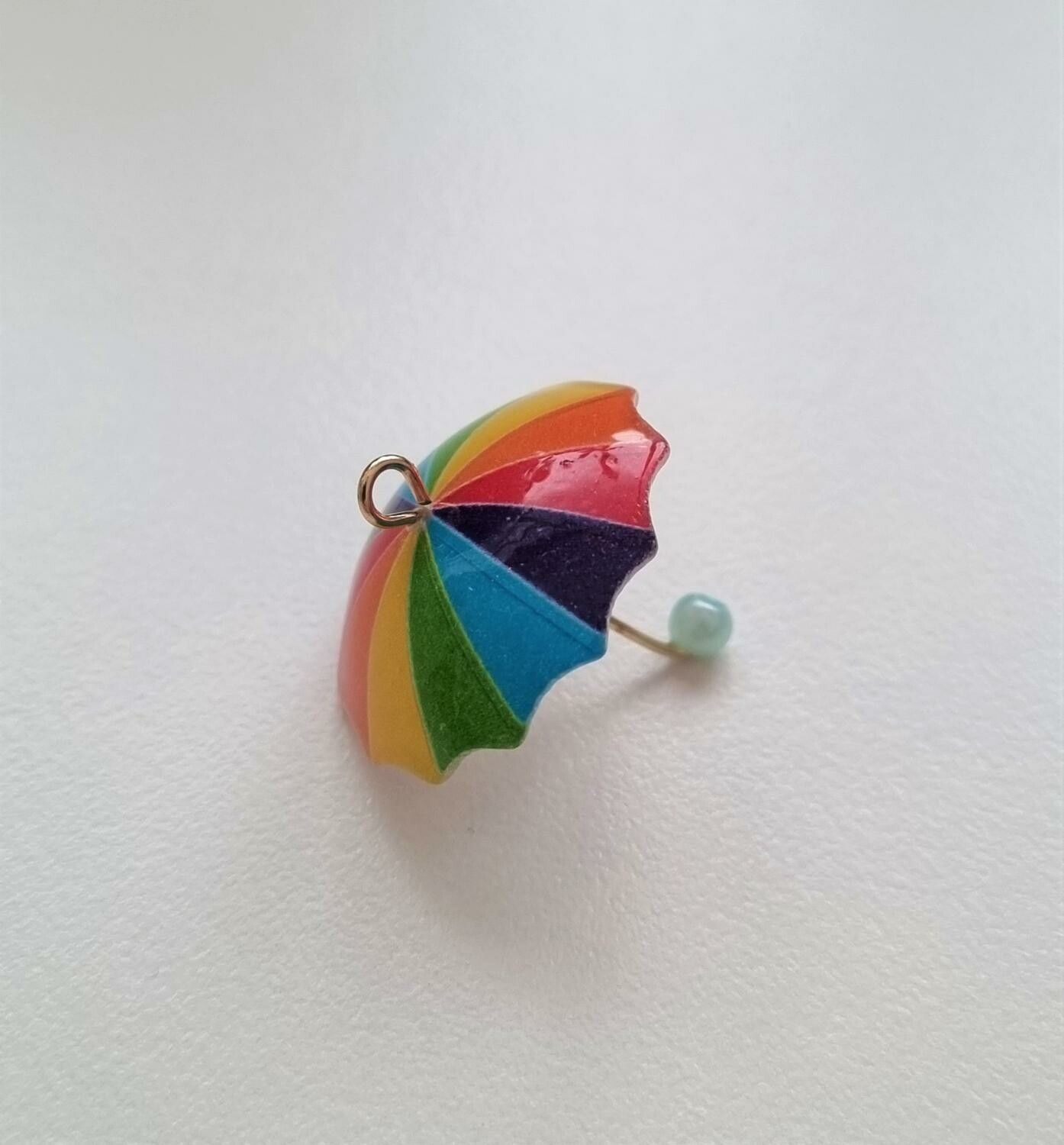 1 st berlock, charm, hänge, miniatyr - Paraply i fina färger