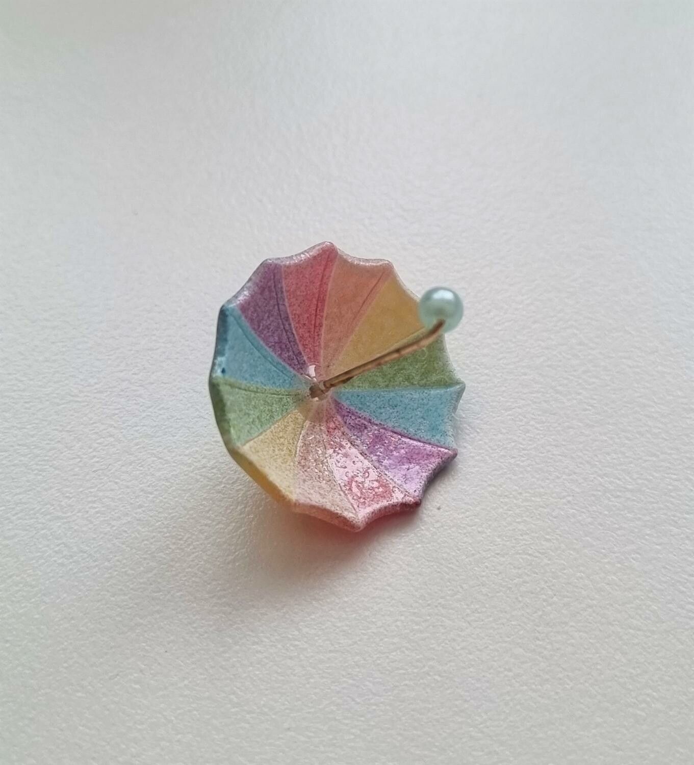 1 st berlock, charm, hänge, miniatyr - Paraply i fina färger