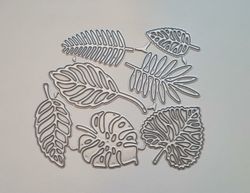 Scrapbooking, dies, cutting dies (7 st blad / löv)