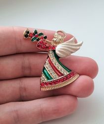 Brosch, Ängel med trumpet