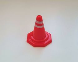 1 st vägkon / markeringskon / kon. Miniatyr för dockhus, tittskåp, tågräls mm