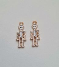 2 st Skelett, Skeleton. Berlocker / charms för smyckestillverkning