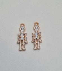 2 st Skelett, Skeleton. Berlocker / charms för smyckestillverkning