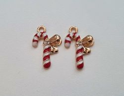 2 st polkagrisar hängen / berlocker / charms till jul (variant 2)