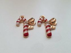 2 st polkagrisar hängen / berlocker / charms till jul (variant 2)