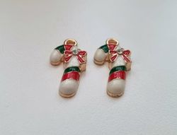 2 st polkagrisar hängen / berlocker / charms till jul (variant 1)