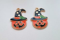 2 st Pumpor Berlocker / charms för Halloween (variant 1)