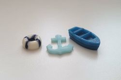3 st miniatyrer / figuriner för dockskåpet, tittskåp mm