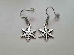 Örhängen Snöflingor, antiksilverfärgade
