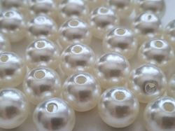 20 st grå/vita pärlor, beads (12 mm)