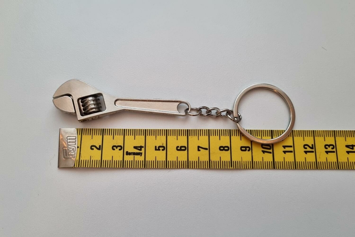 Nyckelring Skiftnyckel miniatyr i rostfritt stål (14,5 gram)