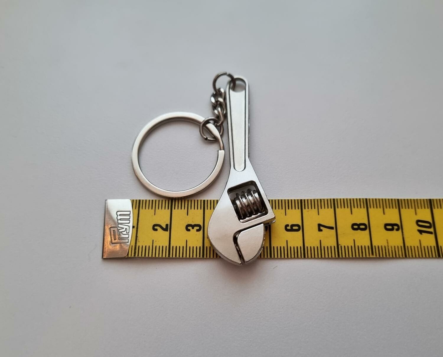 Nyckelring Skiftnyckel miniatyr i rostfritt stål (14,5 gram)