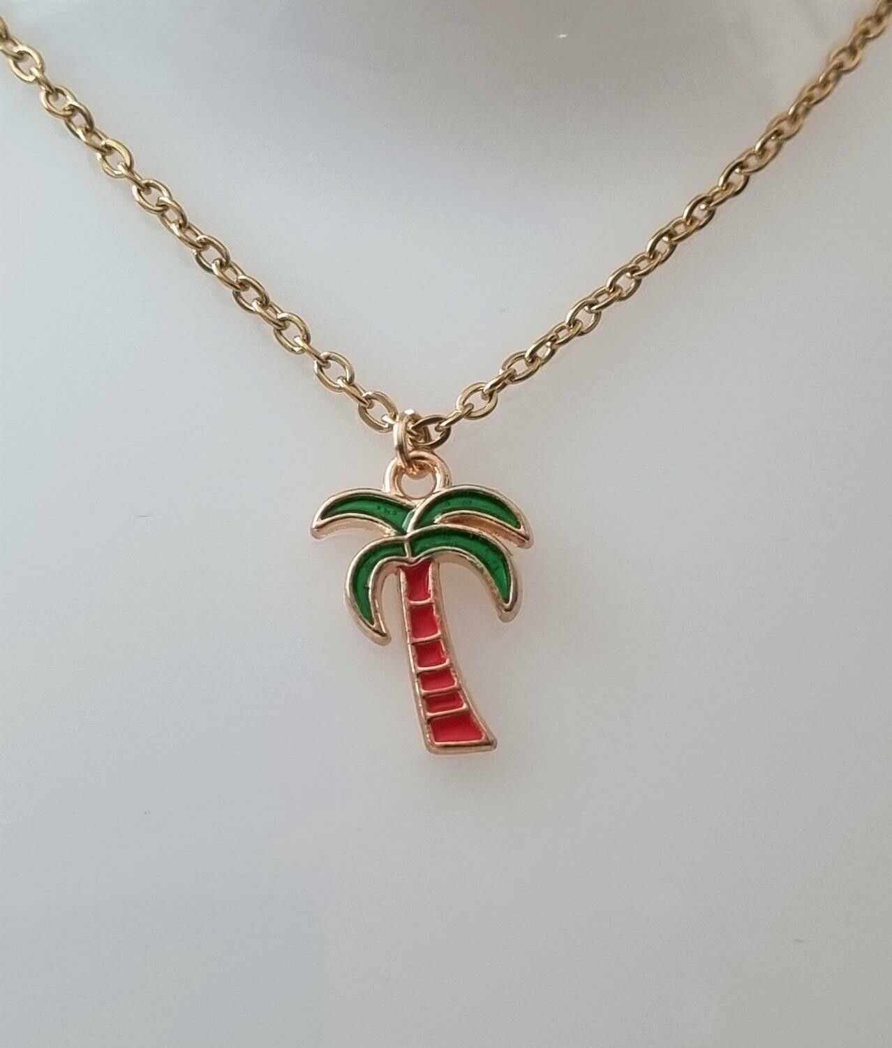 Halsband med en palm (45 cm lång kedja)