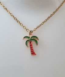 Halsband med en palm (45 cm lång kedja)