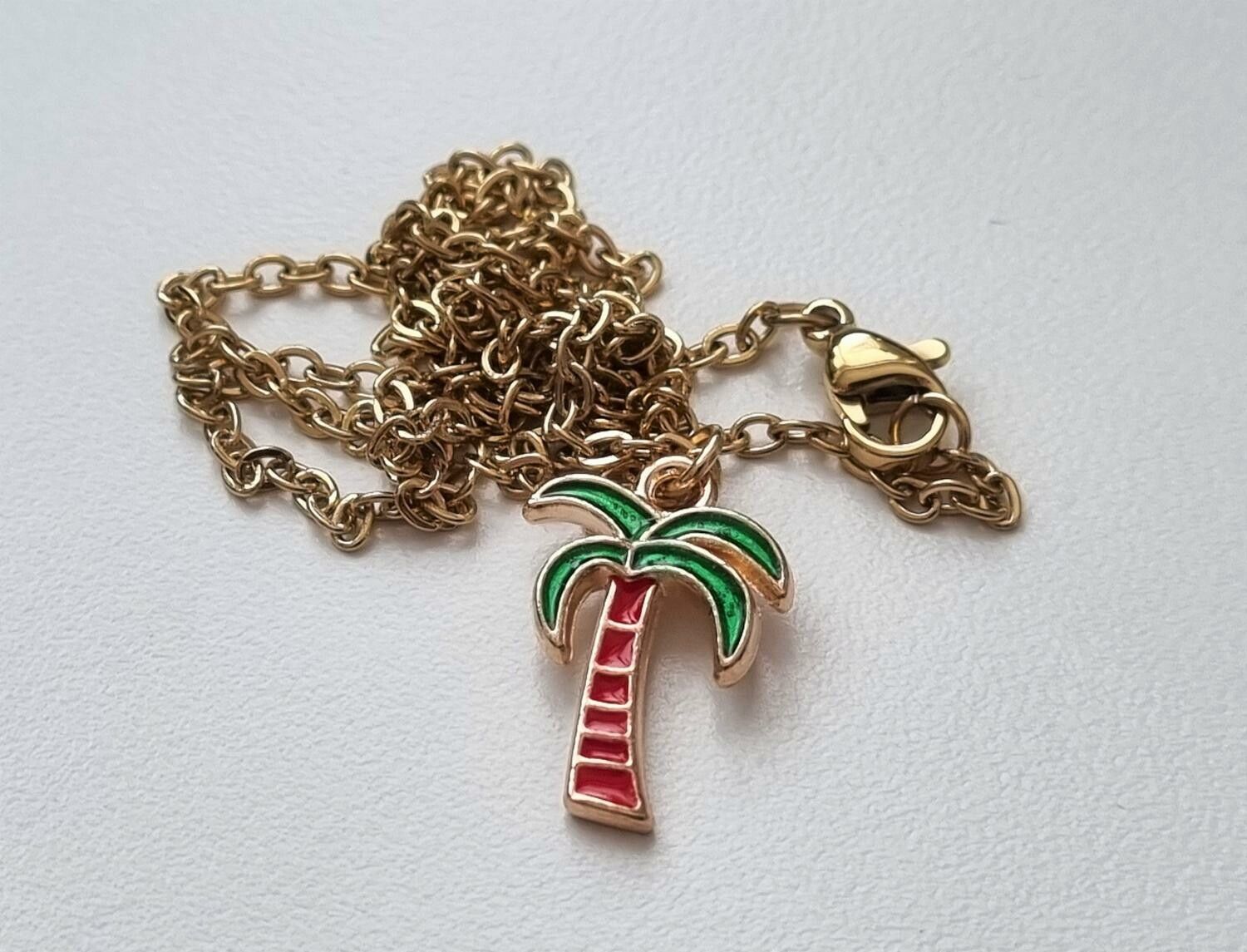 Halsband med en palm (45 cm lång kedja)