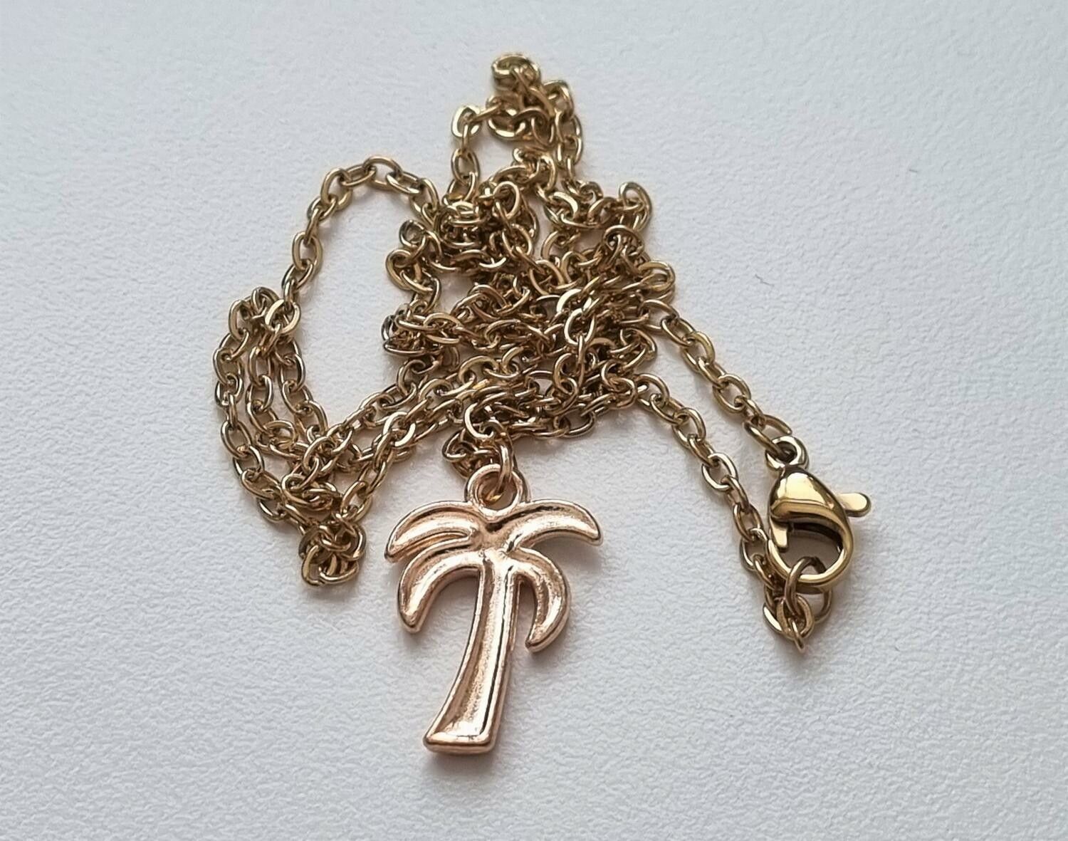 Halsband med en palm (45 cm lång kedja)