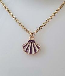 Halsband med ett snäckskal (45 cm lång kedja)