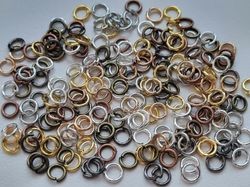 100 st jumprings / bindringar (4 mm, blandade färger)