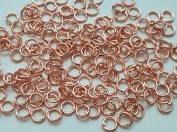 100 st jumprings / bindringar (4 mm, roseguld)