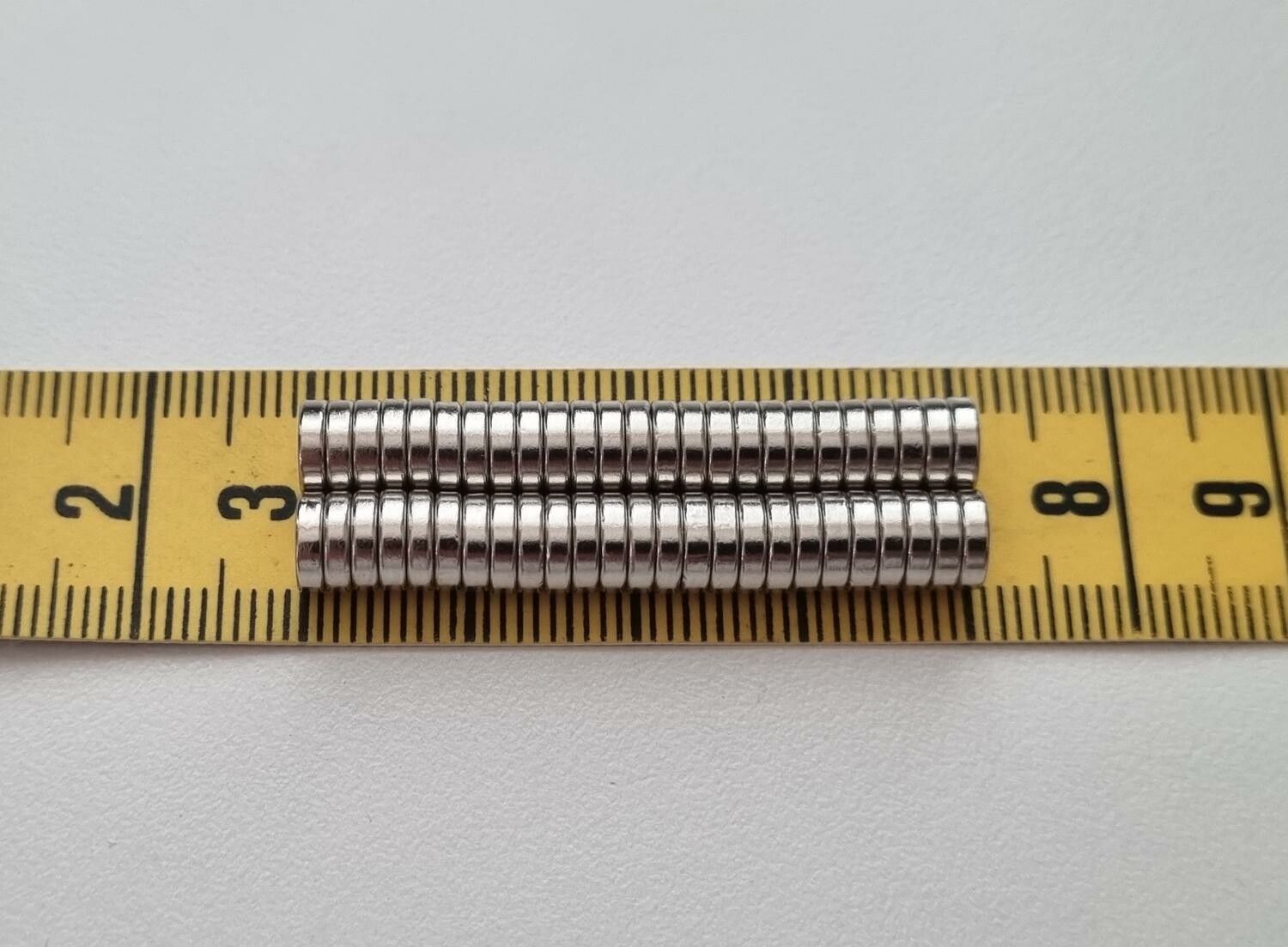 50 st Neodymium magneter (6x2 mm) runda magneter
