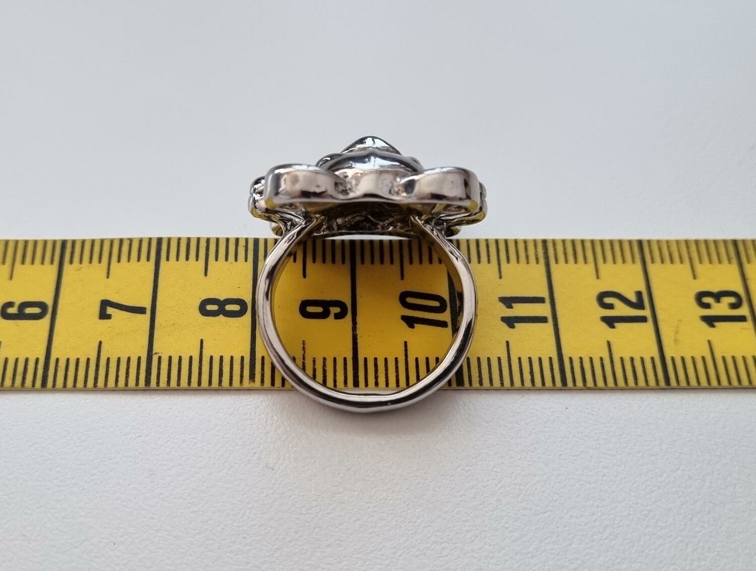 Silverfärgad ring - Nalle / nallebjörn (17,6 mm innermått, vikt 10,5 gram)