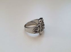 Silverfärgad ring - Liemannen (17,4 mm innermått, vikt 7 gram)